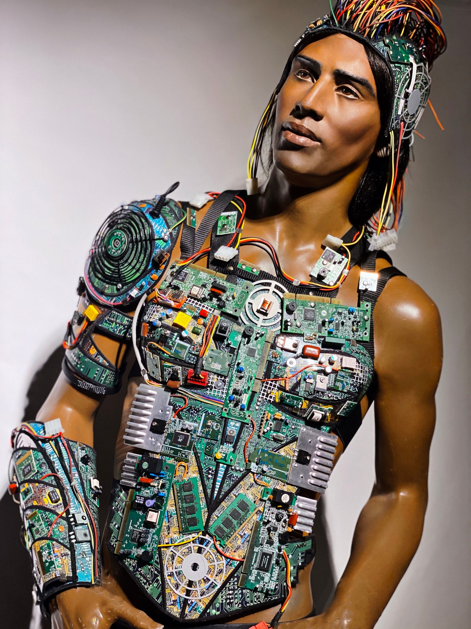 Computer Costome Computer Circuit Chest Plate, Android Cyborg Bust ,futuristic Cyberpunk ...