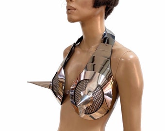 Robot Cone bra top ‘Where Giger met Sorayama ‘