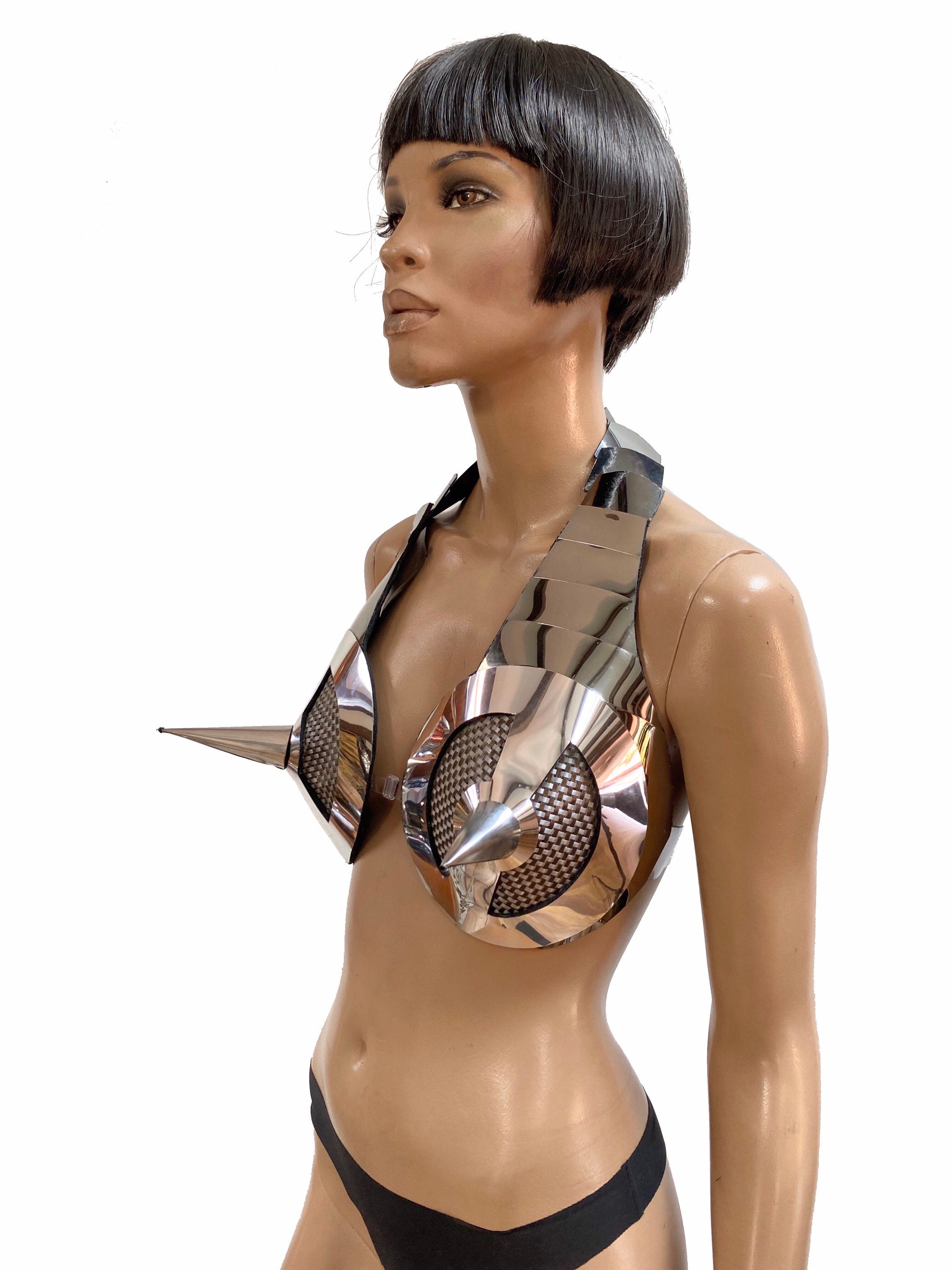 Robot Cone Bra Top where Giger Met Sorayama 