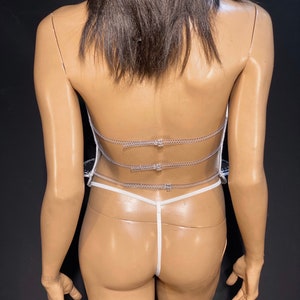 Embossed Metallic Corset Bust Plate, Burning Man Lingerie image 9