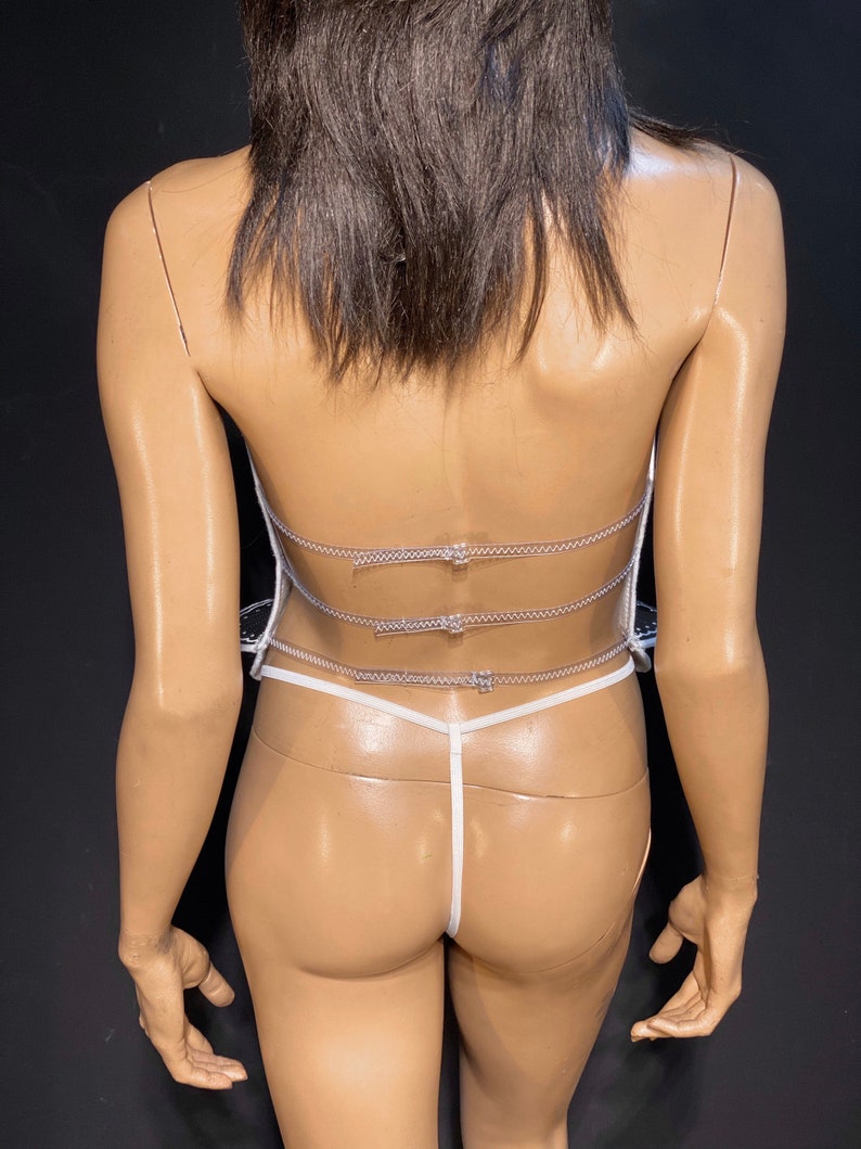 Embossed Metallic Corset Bust Plate, Burning Man Lingerie image 9