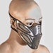 Futuristic Face mask masquerade mouth mask, chrome facemask, futuristic mask, metal muzzle,mad max mask 