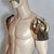 Women's Steampunk PU Leather Lapel Wrap Shrug - Sleeveless Crop Top With Button Front, Gothic Motorcycle Armor Style, S/M/L