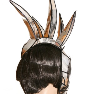 Multi option 80s futuristic Abraxis mask warrior headpiece armor sci fi futuristic cyber headdress powerranger 80s fashion divamp couture image 3
