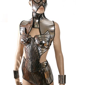 baphomet catwoman fetish masker krijger hoofddeksel armor sci fi futuristische steampunk cyber hoofdtooi cybergoth image 2