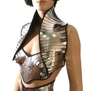 Futuristic vest, scifi bolero, stole ,robot , steampunk schouder scarf, cybergoth wrap by divamp couture image 3