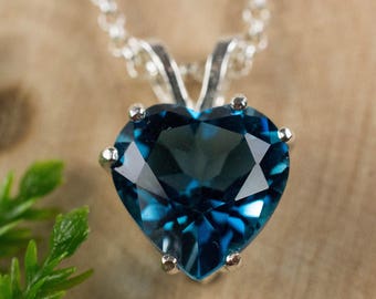 London Blue Topaz Sterling Silver Pendant