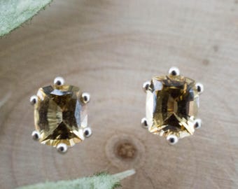 Imperial Topaz Earrings; Natural Untreated Brazil Topaz; 1.030cts