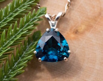 London Blue Topaz Sterling Silver Pendant