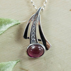 Pink Tourmaline Pendant, Genuine Untreated Brazil Tourmaline