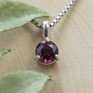 Rhodolite Garnet Pendant; Natural Untreated Tanzanian Garnet; 1.300cts