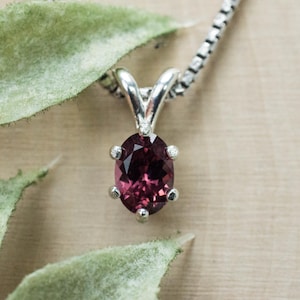 Cranberry Garnet Pendant; Natural Untreated Tanzanian Garnet; 0.895cts