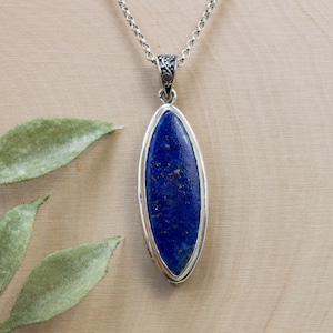 Lapis Lazuli Pendant; Genuine Untreated Afghanistan Lapis