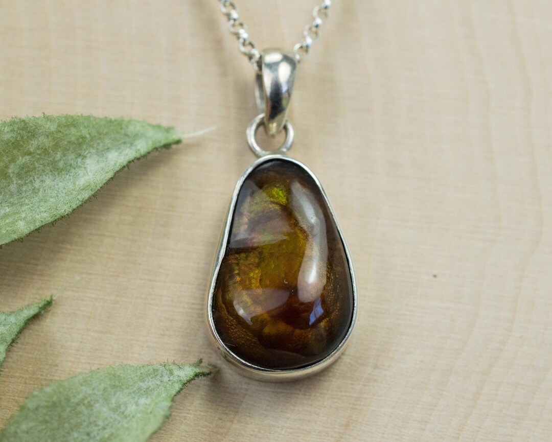 Fire Agate Pendant Genuine Untreated Arizona Fire Agate Etsy