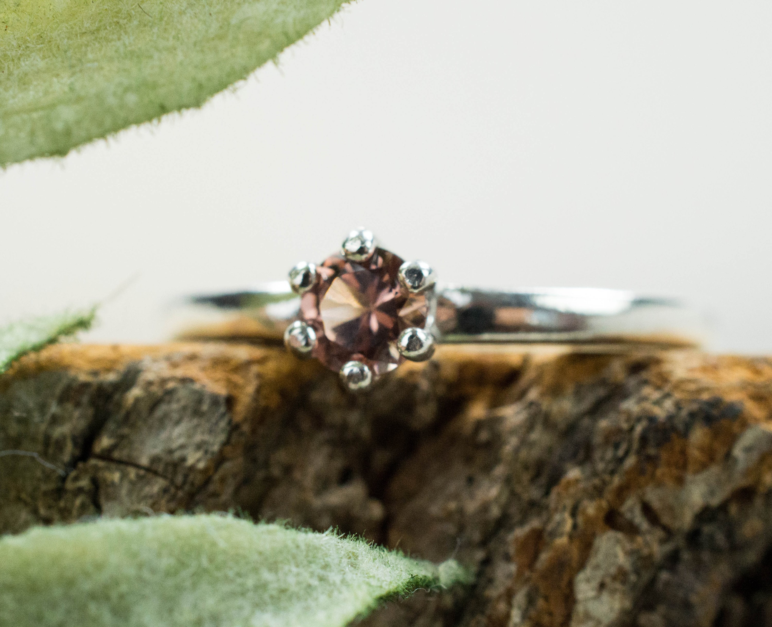Jewels Curnow Chanitum-9 Sapphire Garnet Ring Titanium Alloy