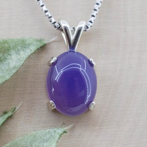Purple Chalcedony Pendant; Natural Untreated Ethiopia Agate; 5.285cts