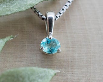 Paraiba Tourmaline Pendant; Natural Brazilian Tourmaline; 0.330cts