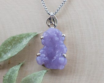Grape Agate Pendant, Natural Untreated Indonesian Agate; 18.55cts