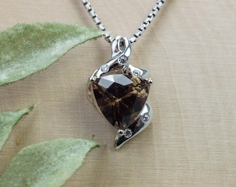Smoky Quartz Pendant; Natural Untreated USA Smokey Quartz; 2.750cts