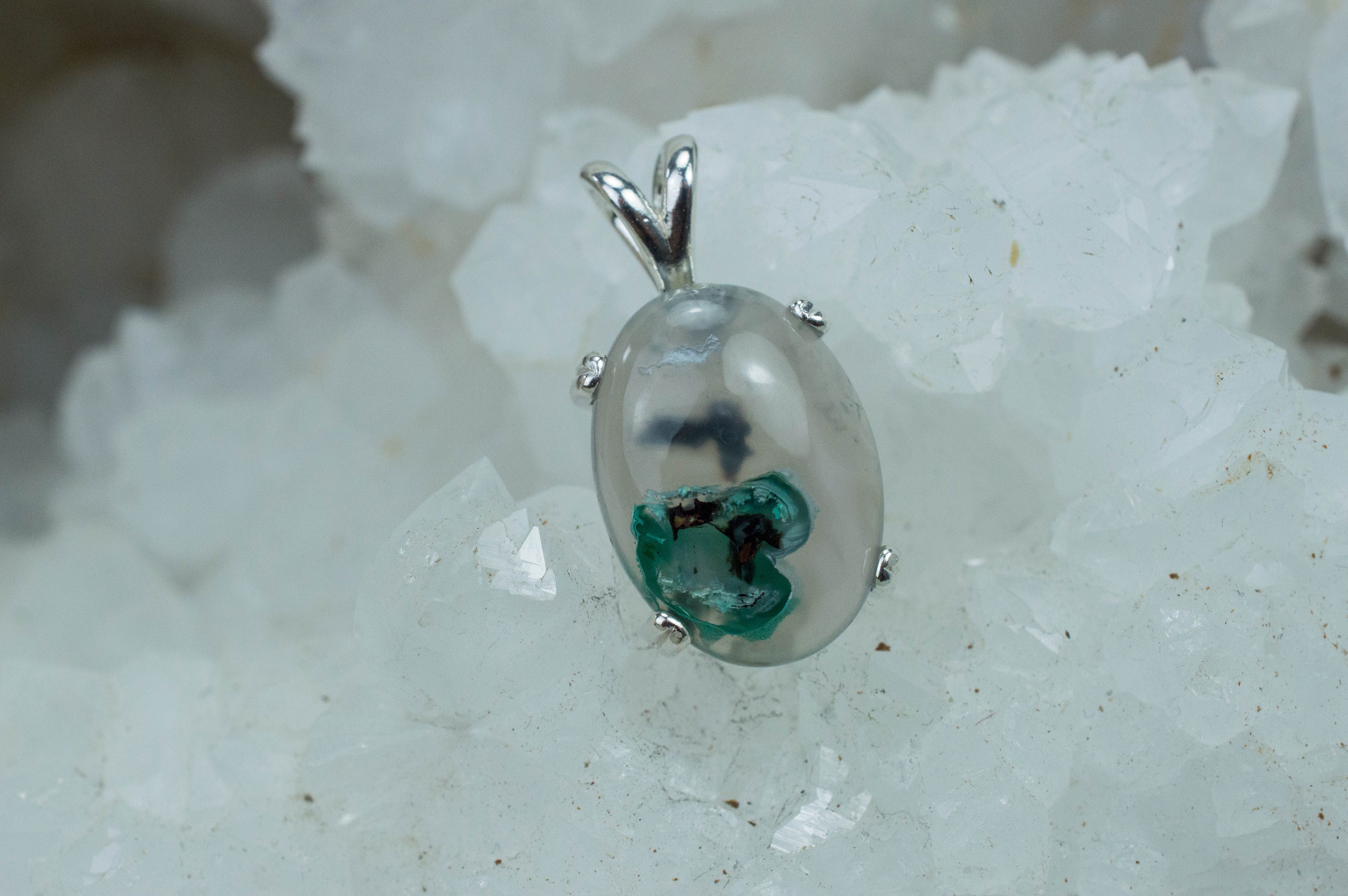 Aquadite Pendant; Genuine Untreated Indonesia Aquadite