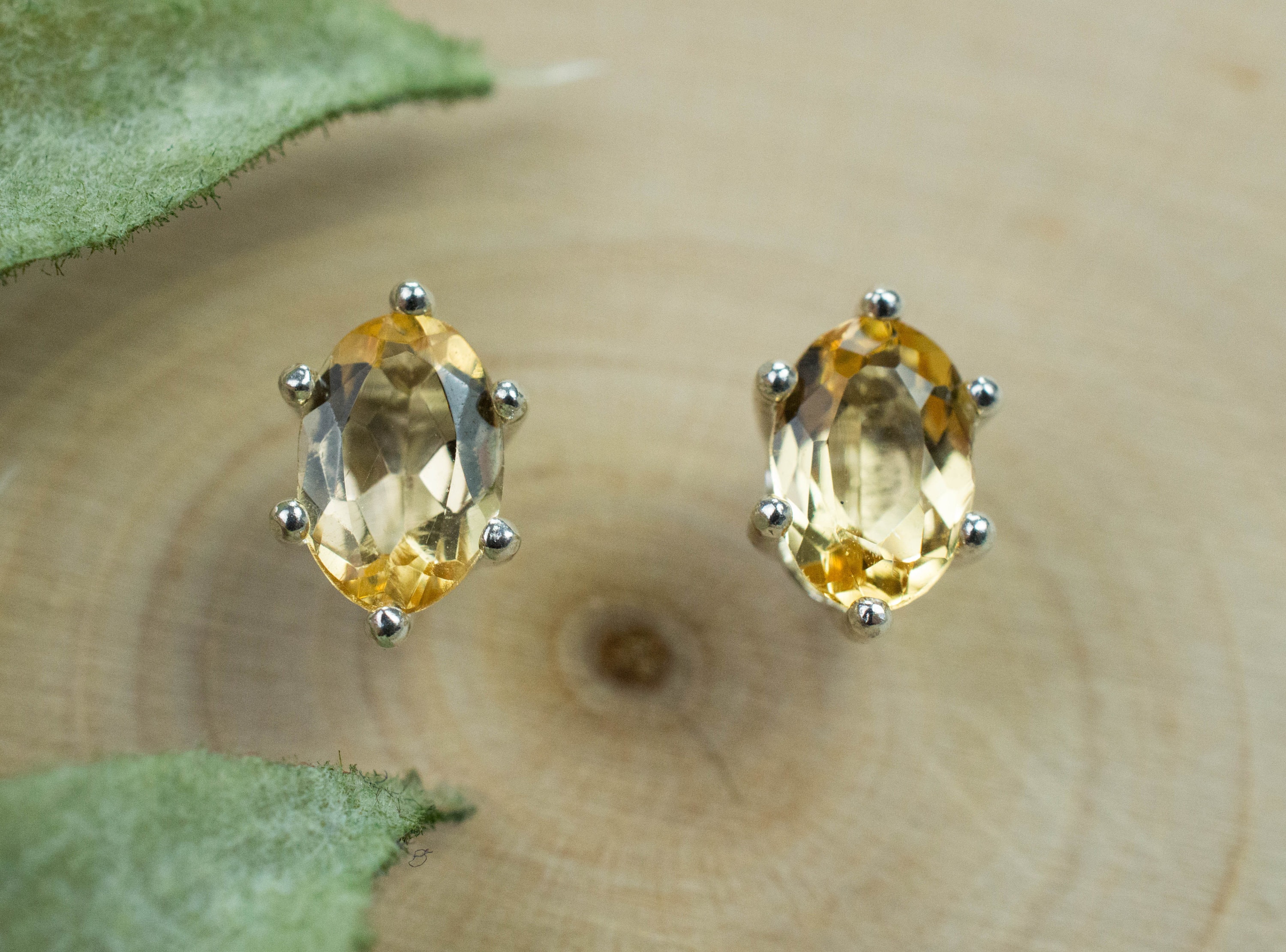 Imperial Topaz Earrings; Genuine Untreated Brazil Topaz;