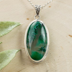 Chrysocolla and Malachite Pendant; Genuine Untreated Australia Chrysocolla