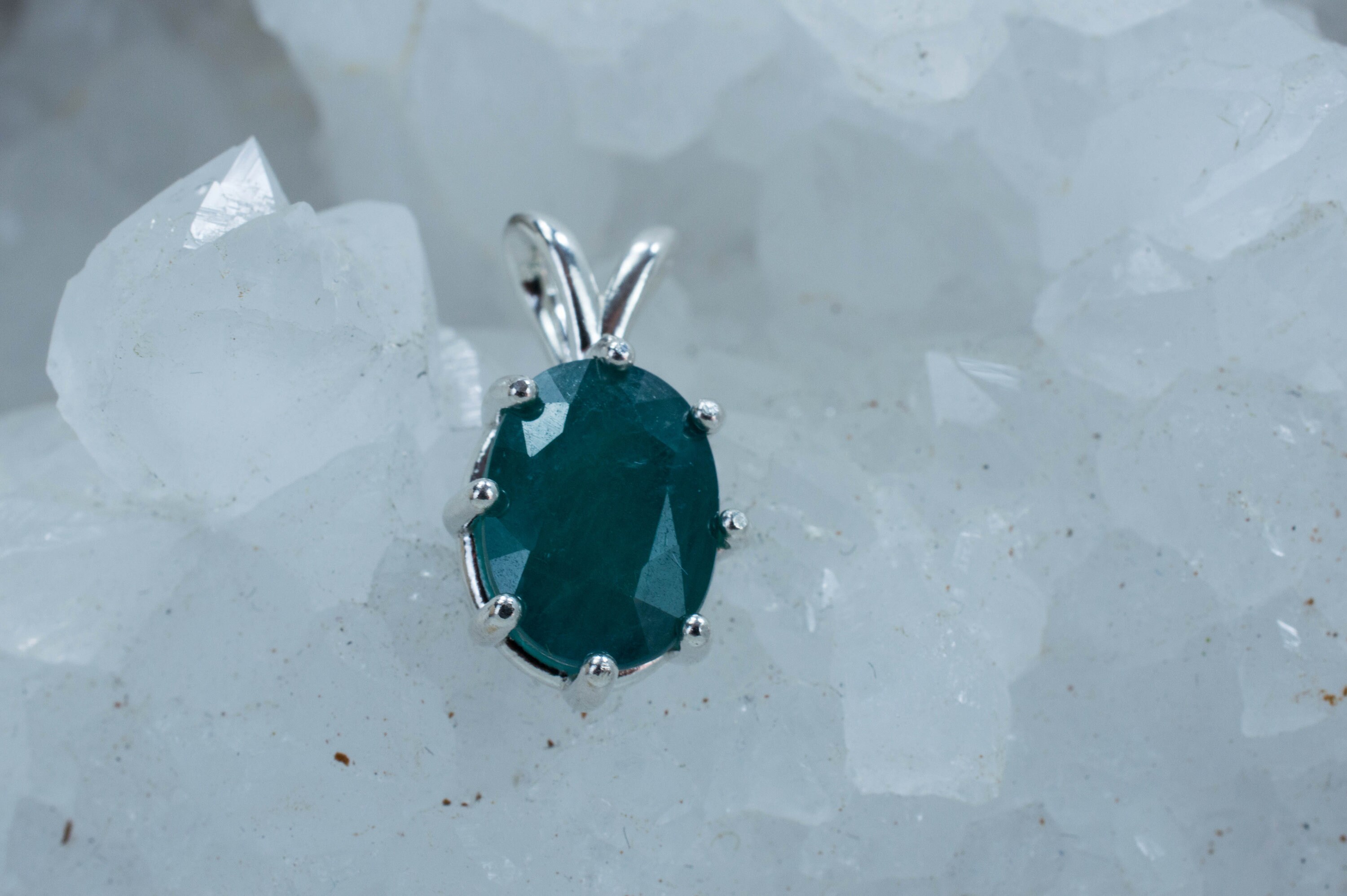 Grandidierite Sterling Silver Pendant Genuine Untreated