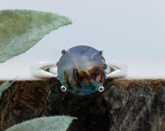 Aquadite™ Ring; Natural Untreated Indonesia Copper Chalcedony; 2.700cts