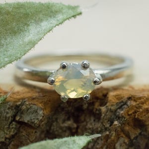 Opal Ring, Natural Untreated Australia Opal; 0.500cts