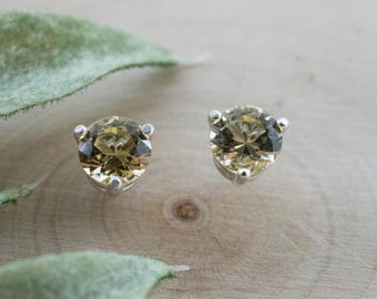 Imperial Topaz Earrings; Natural Untreated Brazil Topaz; 1.240cts