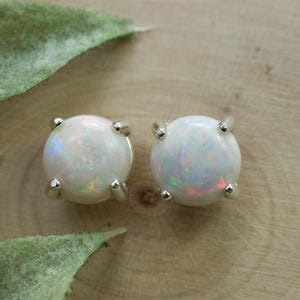 Opal Earrings, Natural Untreated Australia Opal; 2.195cts