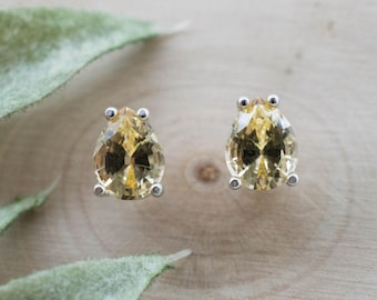 Imperial Topaz Earrings; Natural Untreated Brazil Topaz; 2.010cts