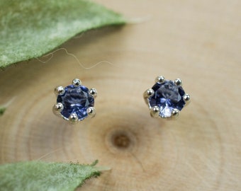 Iolite Earrings; Natural Untreated Madagascan Iolite; 0.390cts