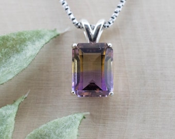 Ametrine Pendant; Natural Untreated Bolivia Ametrine; 4.735cts