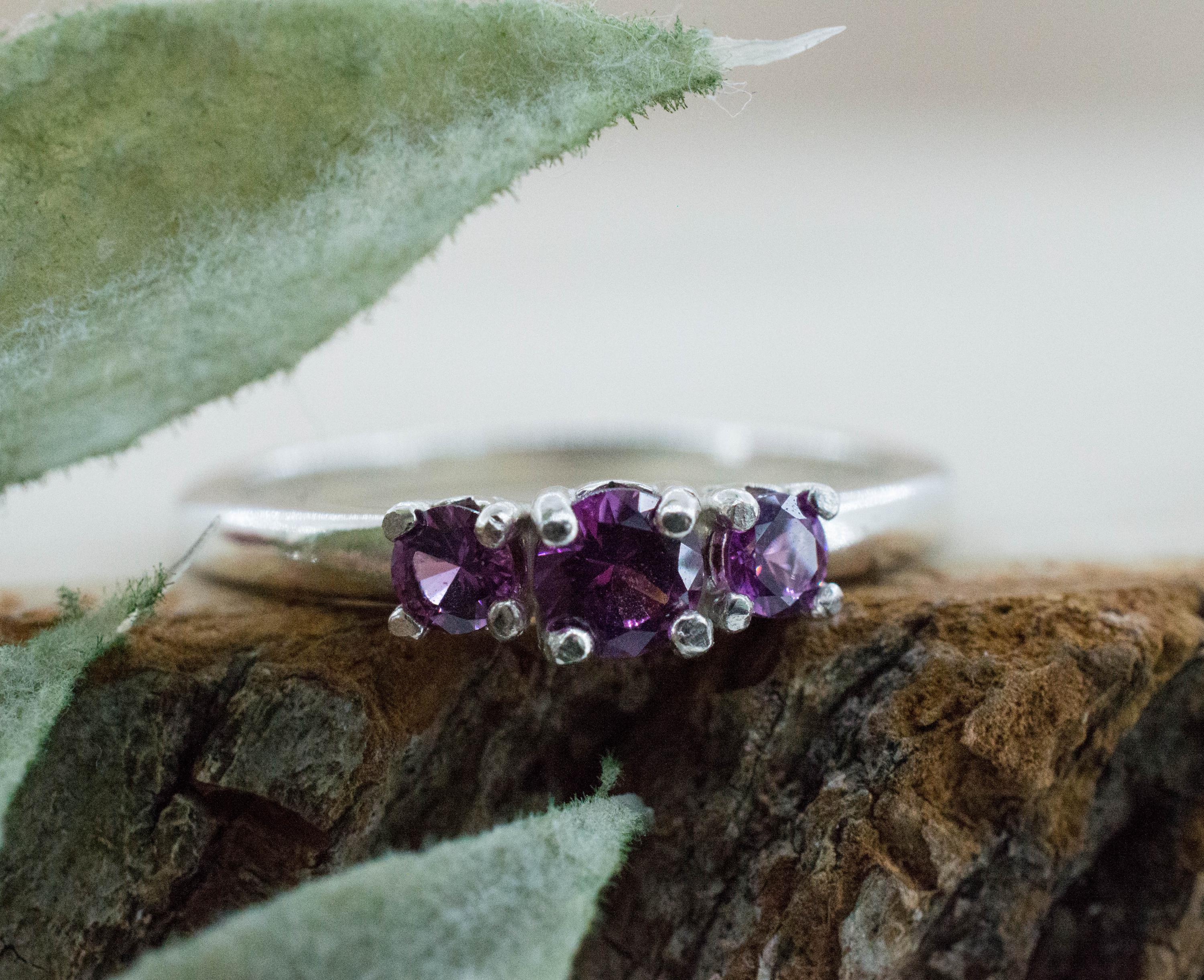 Purple Garnet Ring - Etsy