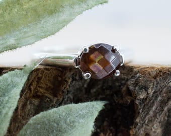 Rainbow Garnet Ring, Natural Untreated Japan Andradite Garnet; 1.410cts