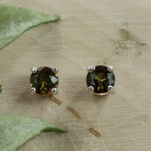 Andalusite Earrings; Natural Untreated Brazil Andalusite
