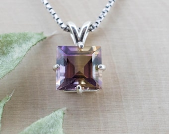 Ametrine Pendant; Natural Untreated Bolivia Ametrine; 3.770cts