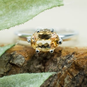 Imperial Topaz Ring, Genuine Untreated Brazilian Topaz; 1.240cts