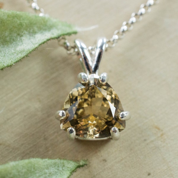 Heliodor Pendant, Natural Untreated Brazilian Mined Golden Beryl