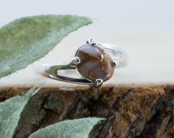 Gold Included Quartz Ring; Natural Untreated Australia Gold Quartz; 2.195cts