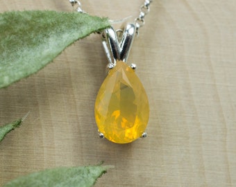 Fire Opal Pendant, Genuine Untreated Mexican Opal; 1.755cts