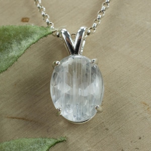 Cats Eye Topaz Pendant; Genuine Untreated Brazil Topaz