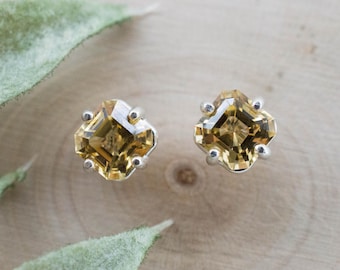 Imperial Topaz Earrings; Natural Untreated Brazil Topaz; 2.160cts