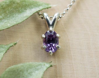 Purple Spinel Pendant; Natural Untreated Vietnam Lavender Spinel; 0.715cts