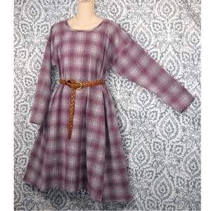 Sz M Medieval Cotton Plaid Tunic Norman, Saxon, Viking SCA, LARP