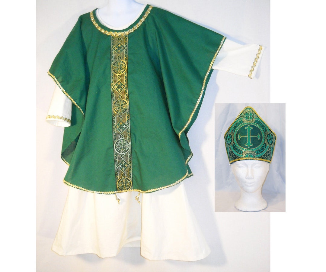 Saint Patrick Robe Boy Sz 7-10 Custom Saint Patrick Costume for All Saints Day - Etsy