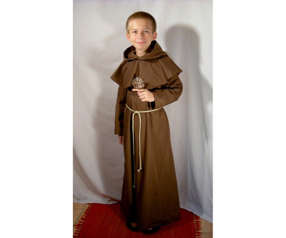 saint with brown dress Sz 5-6 Custom Anthony of Padua or Francis of Assisi Monk Costume For All Saints Day Francis or St