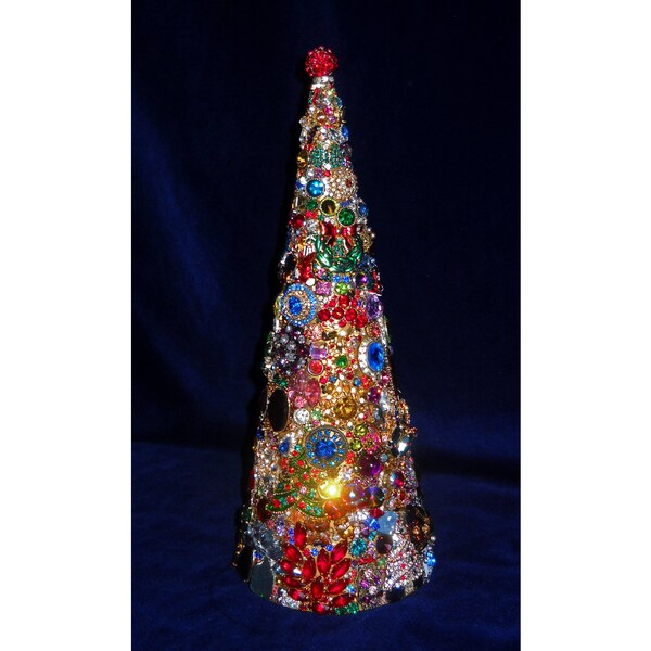 Jeweled Cone Tree Etsy