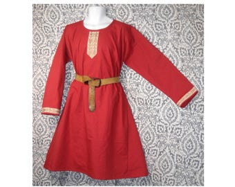Sz Lg Medieval Cotton Norman, Saxon, or Viking Tunic SCA, LARP
